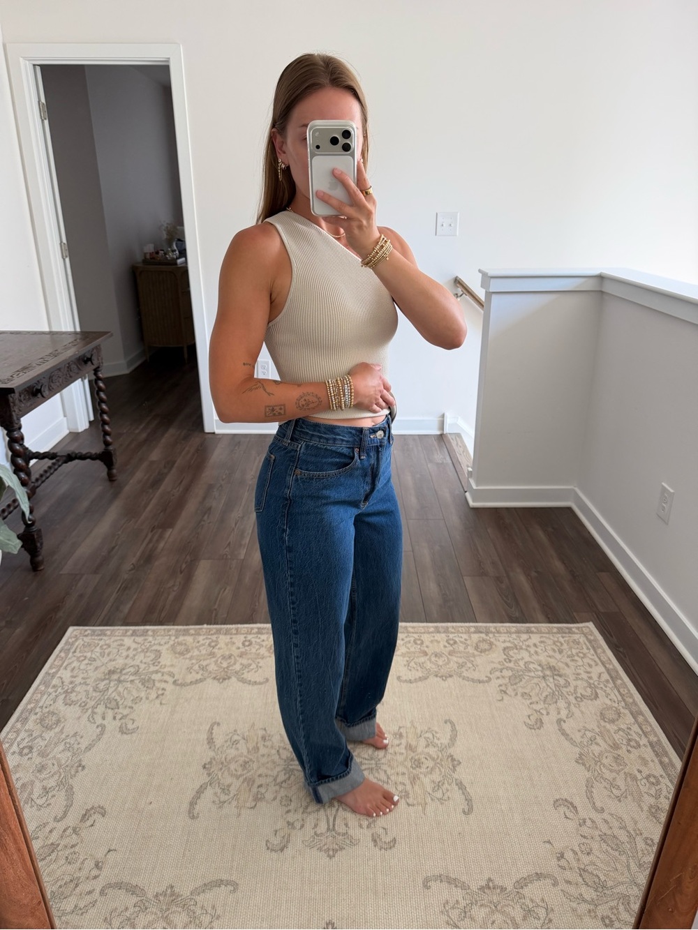 Abercrombie & Fitch Dark Blue Boyfriend Jeans